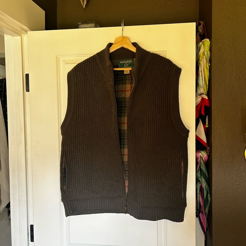 Green Woolrich Sweater Vest